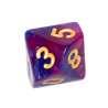 Komplet kości REBEL RPG - Dwukolorowe - Ciemnoniebiesko-purpurowe