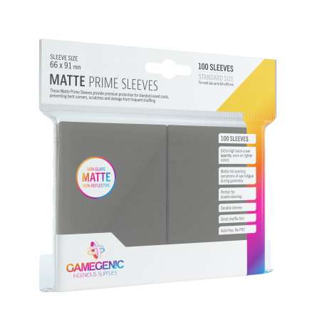 Gamegenic: Matte Prime CCG Sleeves (66x91 mm) - Dark Grey