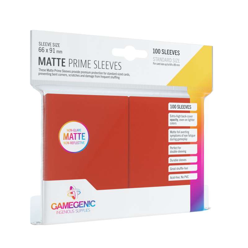 Gamegenic: Matte Prime CCG Sleeves (66x91 mm) - Red