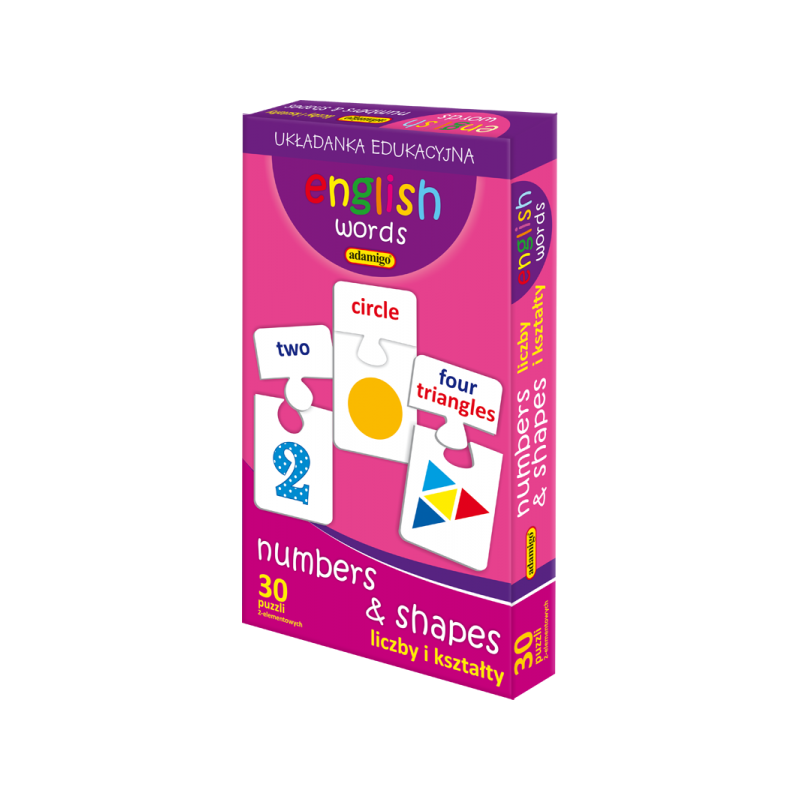 ENGLISH WORDS - NUMBERS & SHAPES - Gryplanszowe24.pl - sklep
