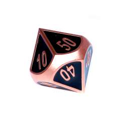 Komplet kości REBEL RPG - Metal - Tłoczona miedziowana czerń