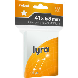 Koszulki na karty Rebel (41x63 mm) "Mini American Medium" Lyra, 100 sz