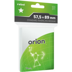 Koszulki na karty Rebel (57,5x89 mm) "Standard American Medium" Orion,