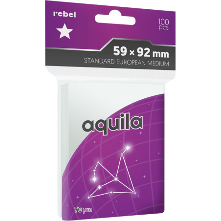 Koszulki na karty Rebel (59x92 mm) "Standard European Medium" Aquila,