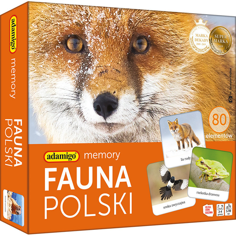 Fauna Polski adamigo memory - Gryplanszowe24.pl - sklep