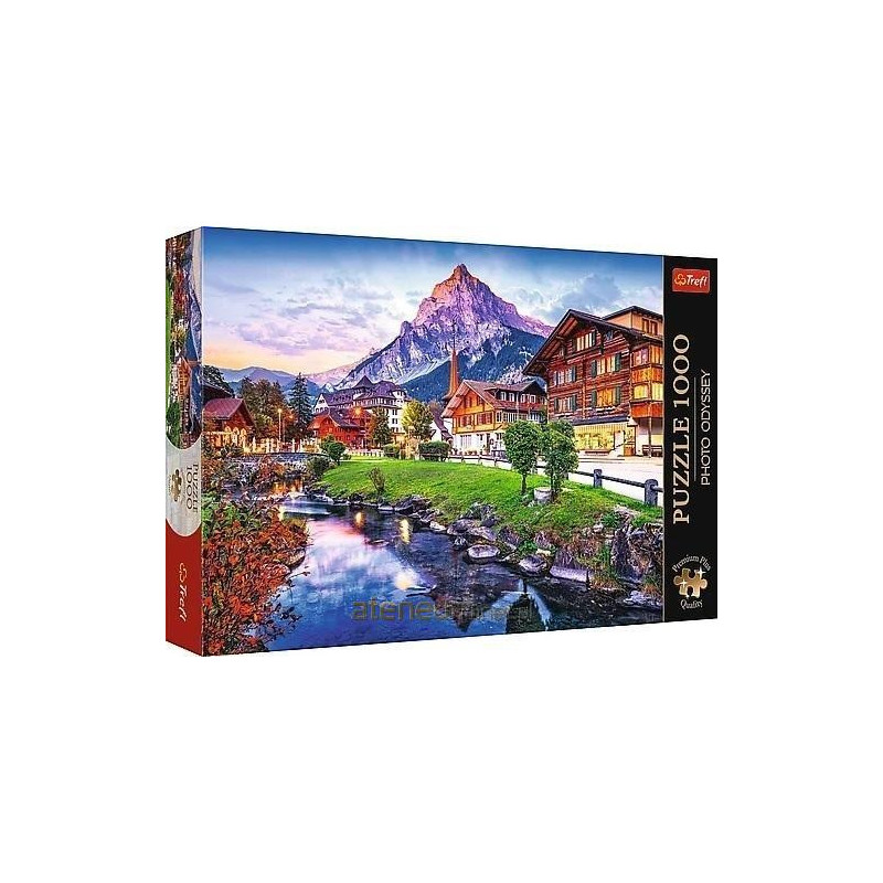 Puzzle 1000 Alpejskie miasteczko Szwajcaria TREFL