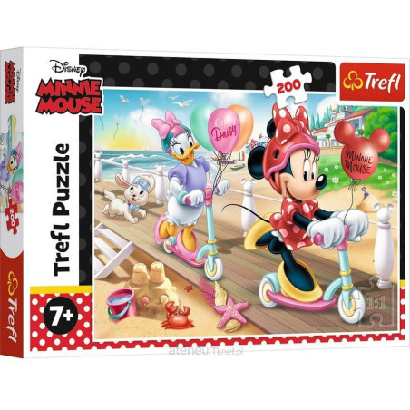 Puzzle 200 Minnie na plaży TREFL