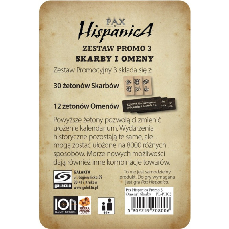 Pax Hispanica: Zestaw Promo 3 - Omeny i Skarby