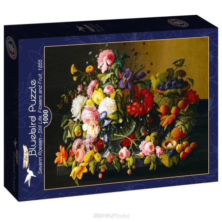 Puzzle Bluebird 1000 Martwa natura z kwiatami i owocami