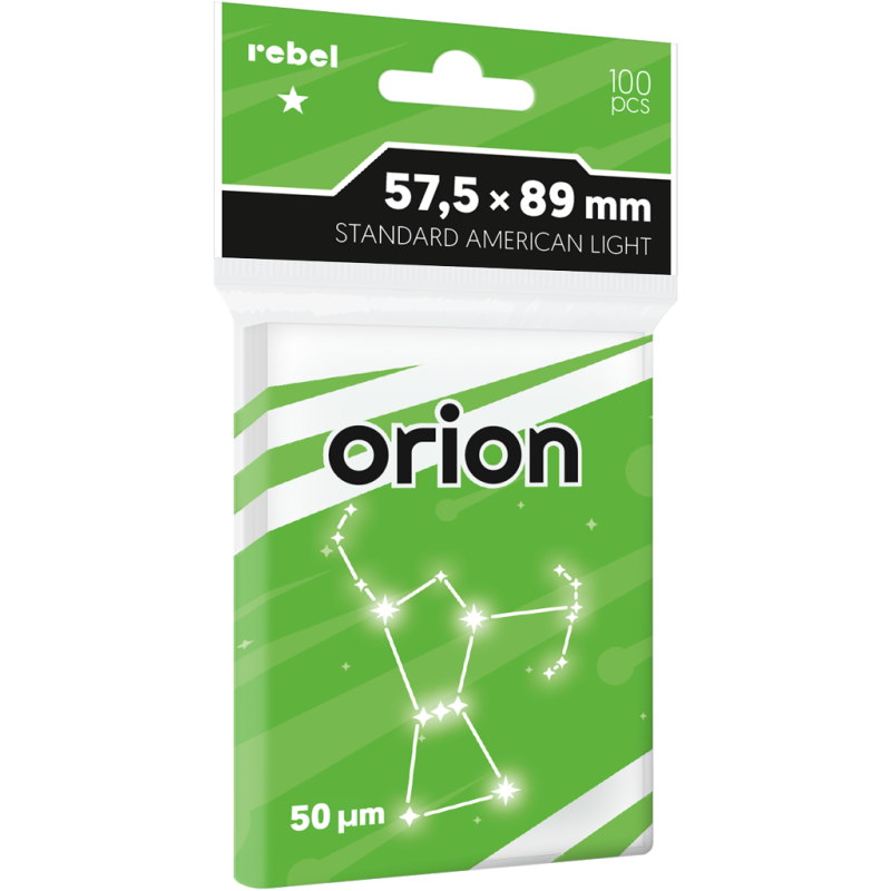 Koszulki na karty Rebel (57,5x89 mm) Orion Light, 100 sztuk