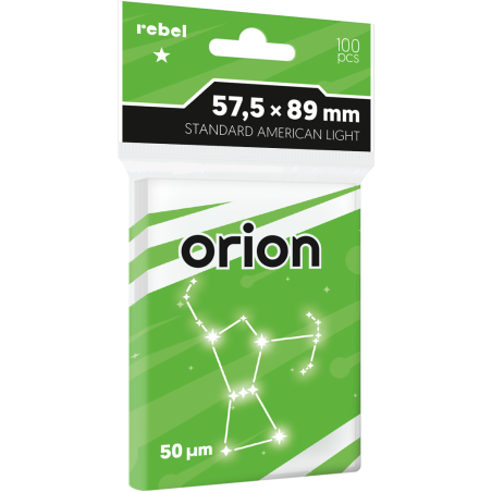 Koszulki na karty Rebel (57,5x89 mm) Orion Light, 100 sztuk