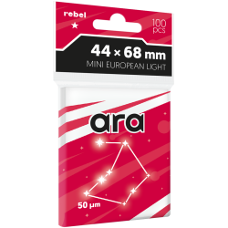 Koszulki na karty Rebel (44x68 mm) Ara Light, 100 sztuk