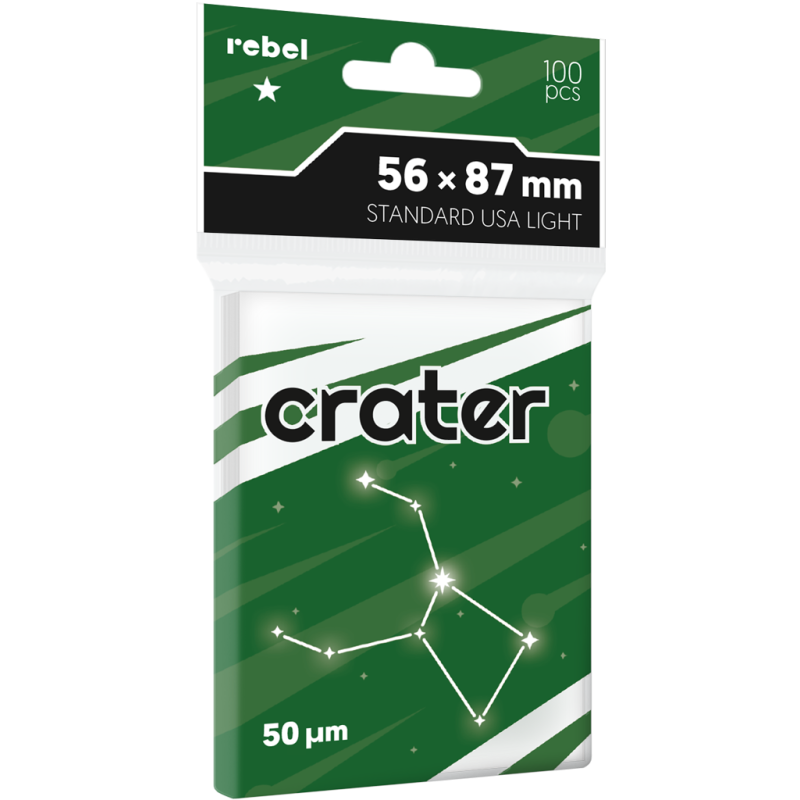 Koszulki na karty Rebel (56x87 mm) Crater Light, 100 sztuk