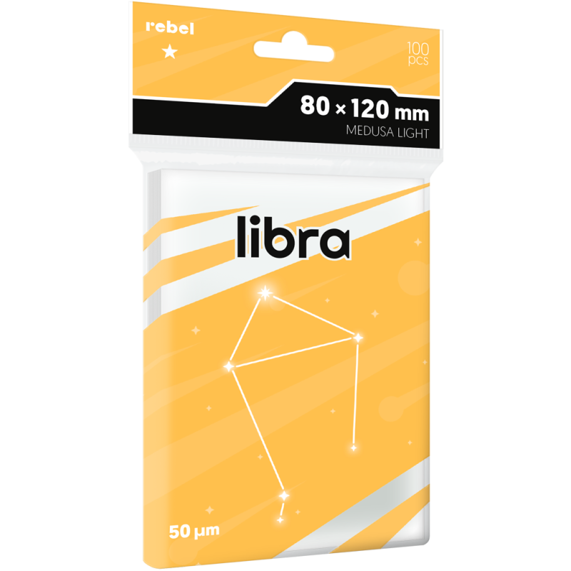Koszulki na karty Rebel (80x120 mm) Libra Light, 100 sztuk