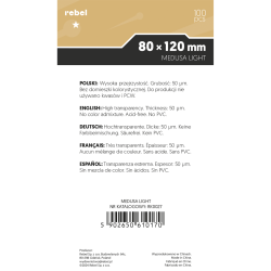 Koszulki na karty Rebel (80x120 mm) Libra Light, 100 sztuk