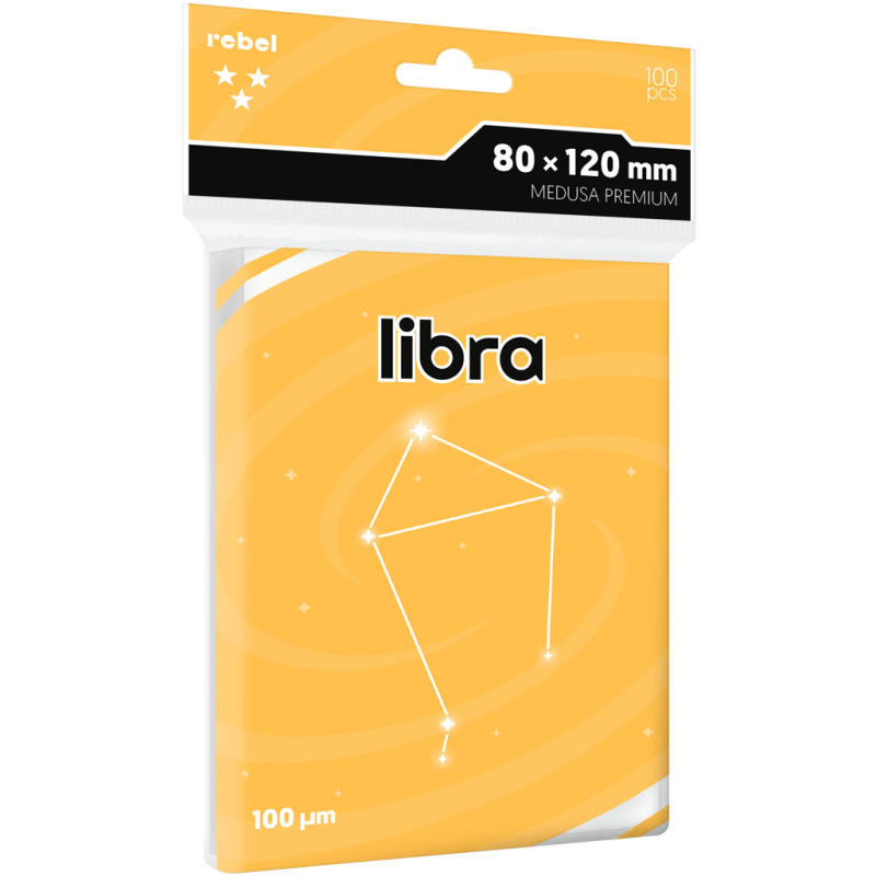 Koszulki na karty Rebel (80x120 mm) Libra Premium, 100 sztuk