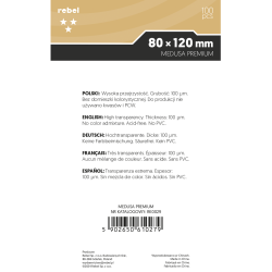 Koszulki na karty Rebel (80x120 mm) Libra Premium, 100 sztuk