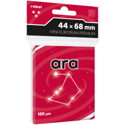 Koszulki na karty Rebel (44x68 mm) Ara Premium, 100 sztuk