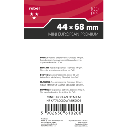 Koszulki na karty Rebel (44x68 mm) Ara Premium, 100 sztuk