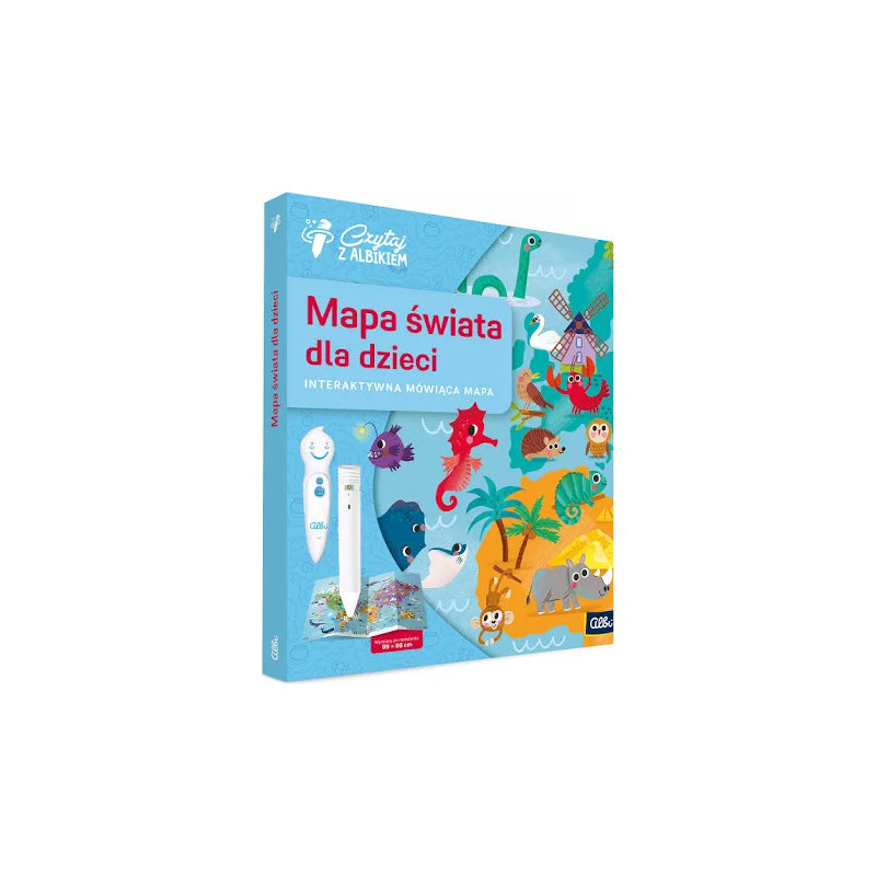 Czytaj z Albikiem - Mapa świata dla dzieci