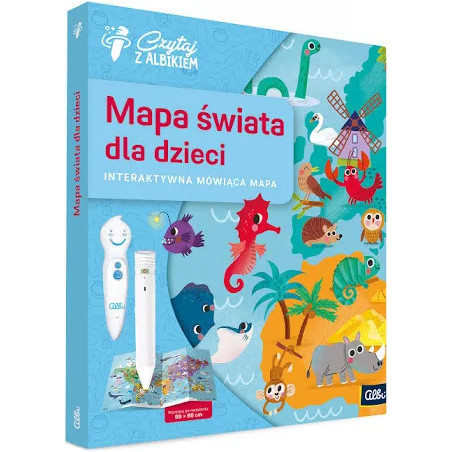 Czytaj z Albikiem - Mapa świata dla dzieci