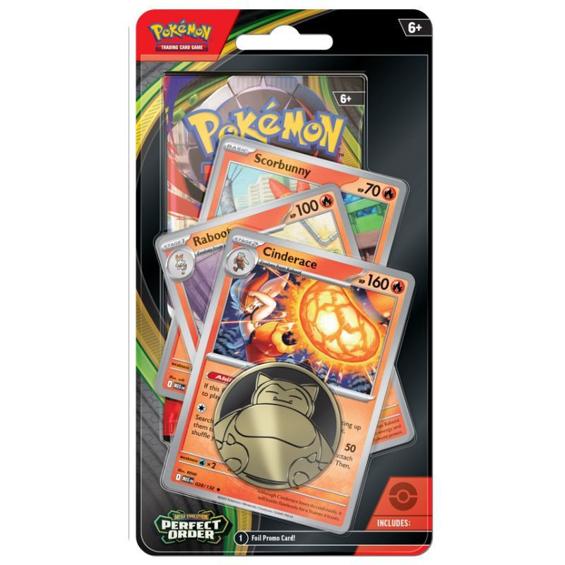 Pokemon TCG: Perfect Order Checklane Blister Cinderace, Raboot, Scorbu