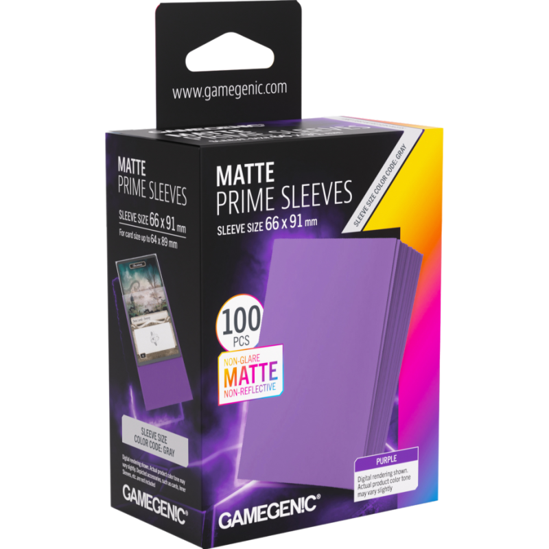 Gamegenic: Matte Prime Sleeves (66x91 mm) - Purple - 100 sztuk