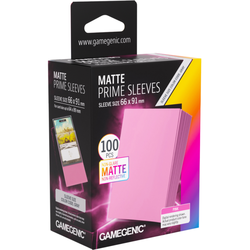 Gamegenic: Matte Prime Sleeves (66x91 mm) - Pink - 100 sztuk