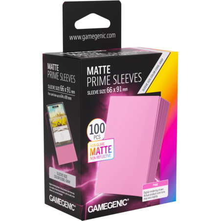 Gamegenic: Matte Prime Sleeves (66x91 mm) - Pink - 100 sztuk