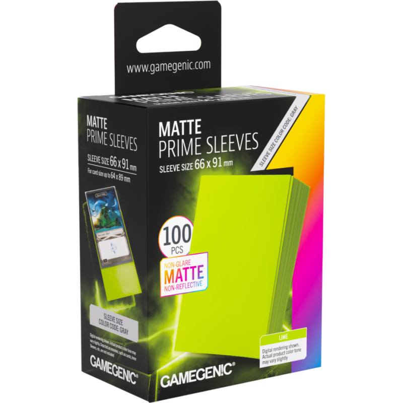 Gamegenic: Matte Prime Sleeves (66x91 mm) - Lime - 100 sztuk