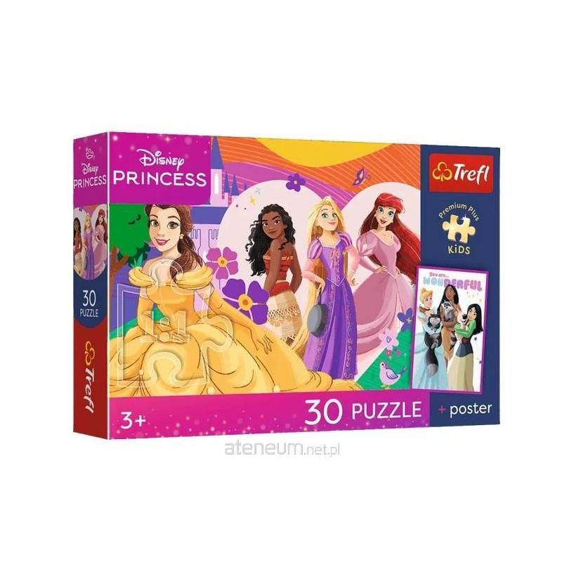 Puzzle 100 Disney Księżniczki + plakat TREFL