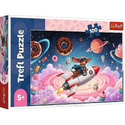 Puzzle 100 Jamnik na rakiecie TREFL