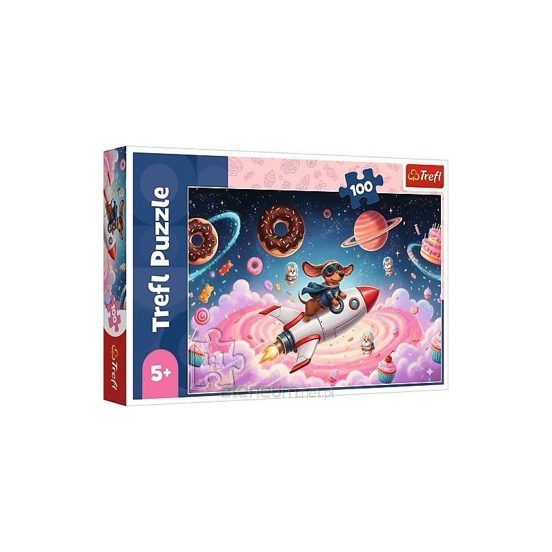 Puzzle 100 Jamnik na rakiecie TREFL