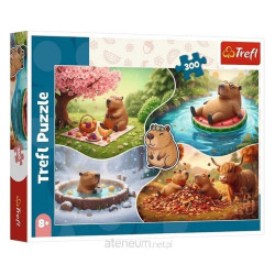 Puzzle 300 Cztery pory roku z kapibarami TREFL