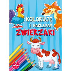 Koloruję i naklejam - zwierzaki 2 - Gryplanszowe24.pl - sklep