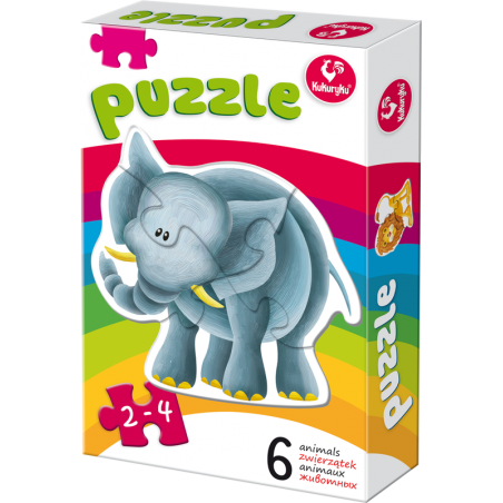 Moje pierwsze puzzle - Zwierzątka egzotyczne - Gryplanszowe24.pl - sklep