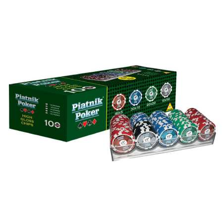 Piatnik Poker - 100 żetonów 14g - Gryplanszowe24.pl - sklep
